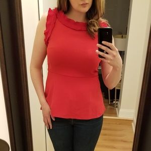 Ann Taylor Sleeveless Blouse Peplum